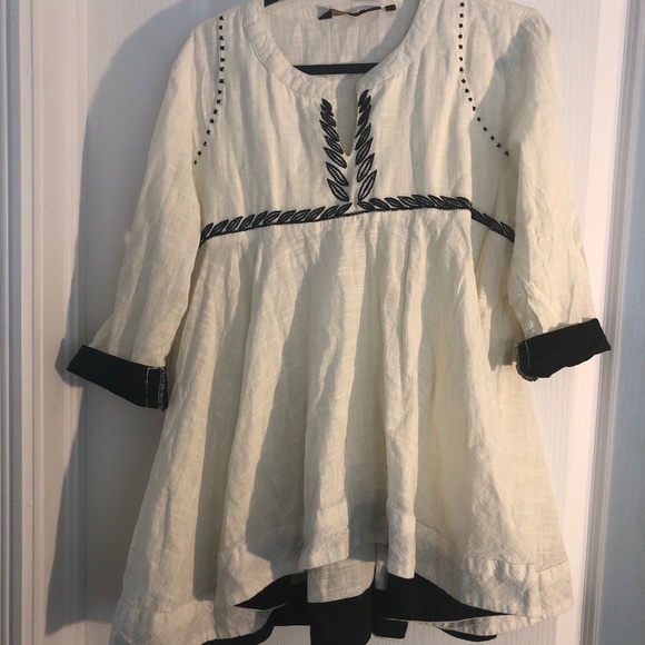 Bohemian coastal Vibe Sanglian Cotton Coastal L Tunic - Picture 1 of 5